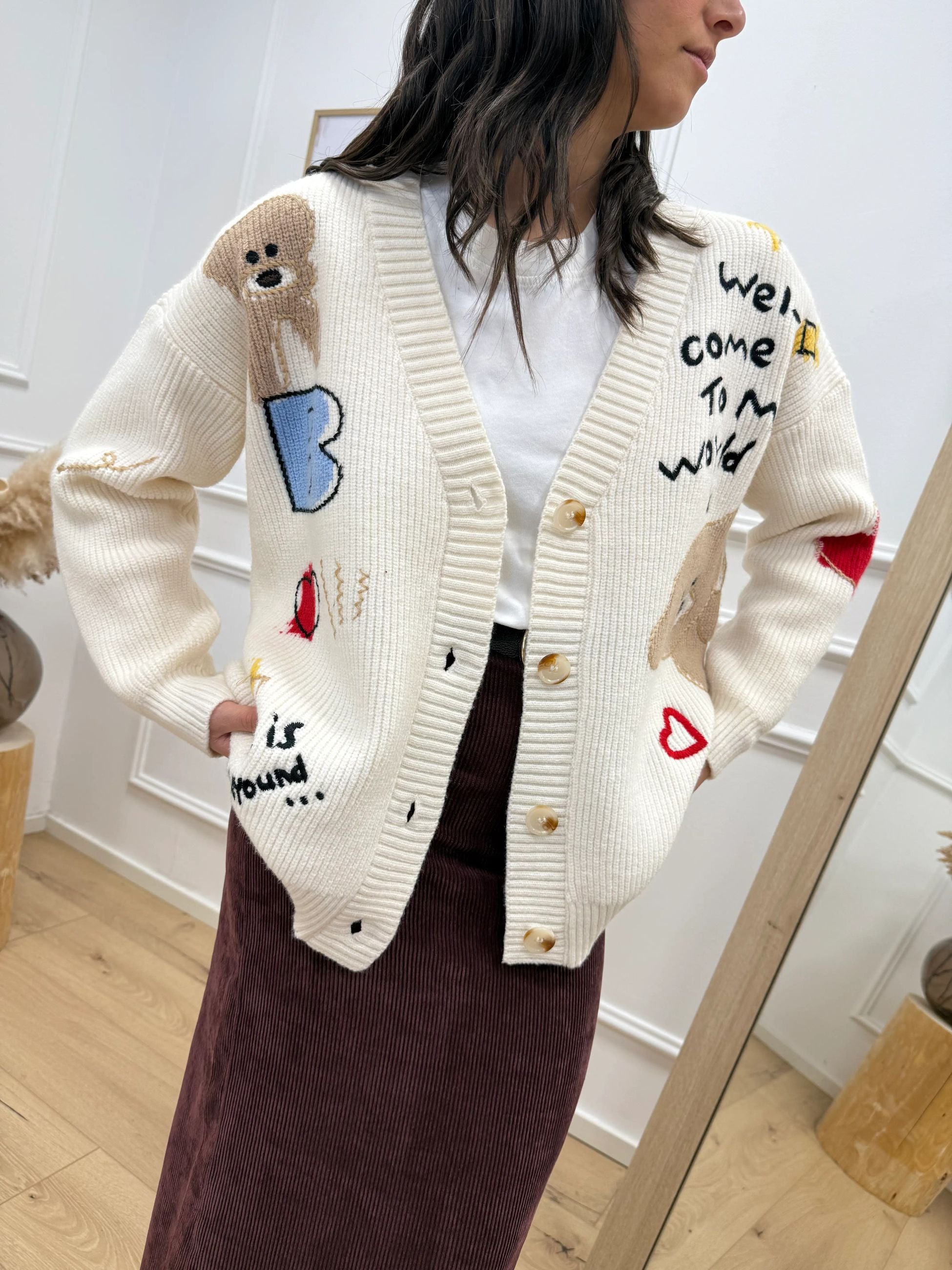 Cardigan Sketch burro - Kontatto