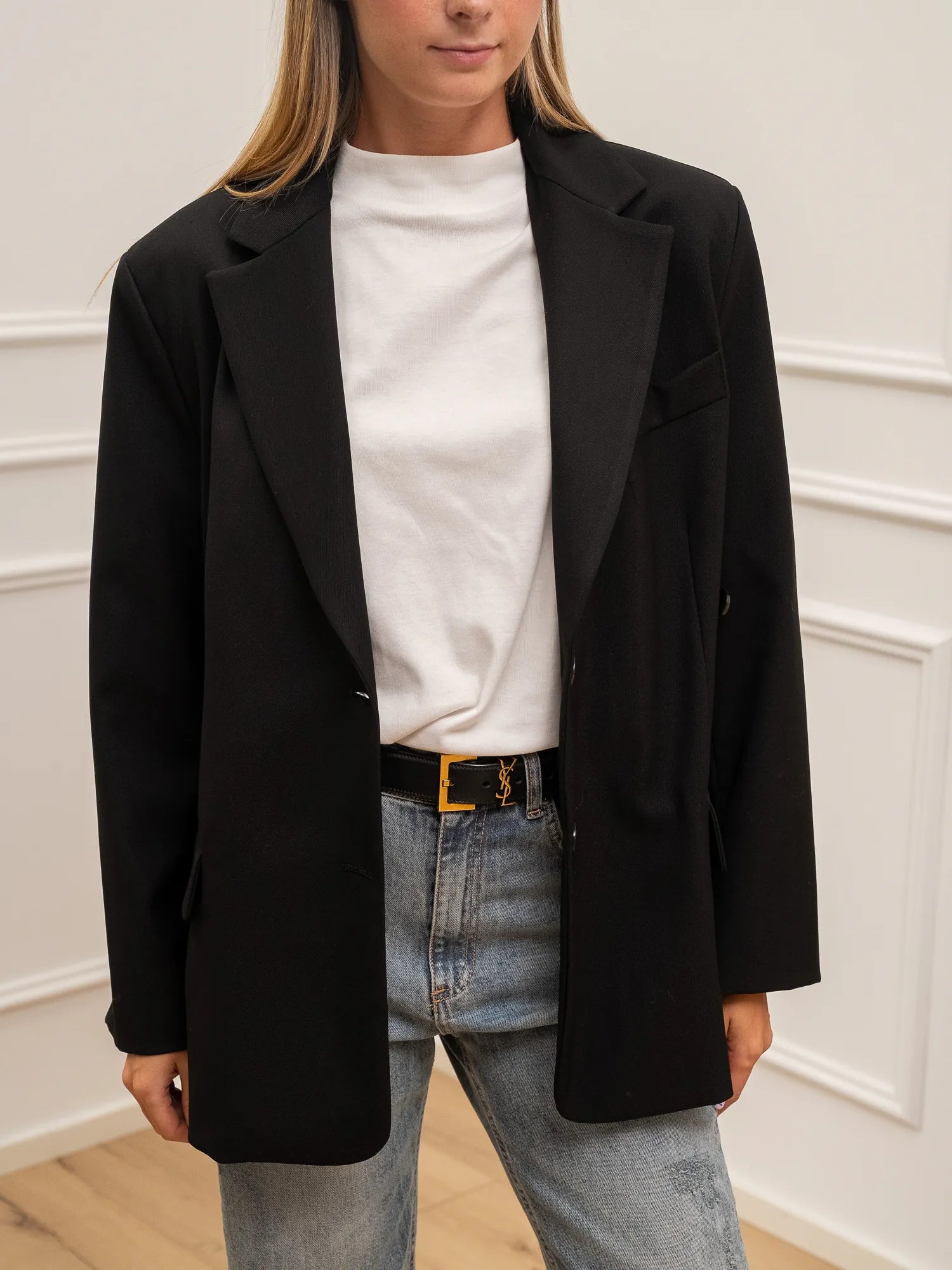 Giacca Blake nera con doppia abbottonatura - HaveOne
