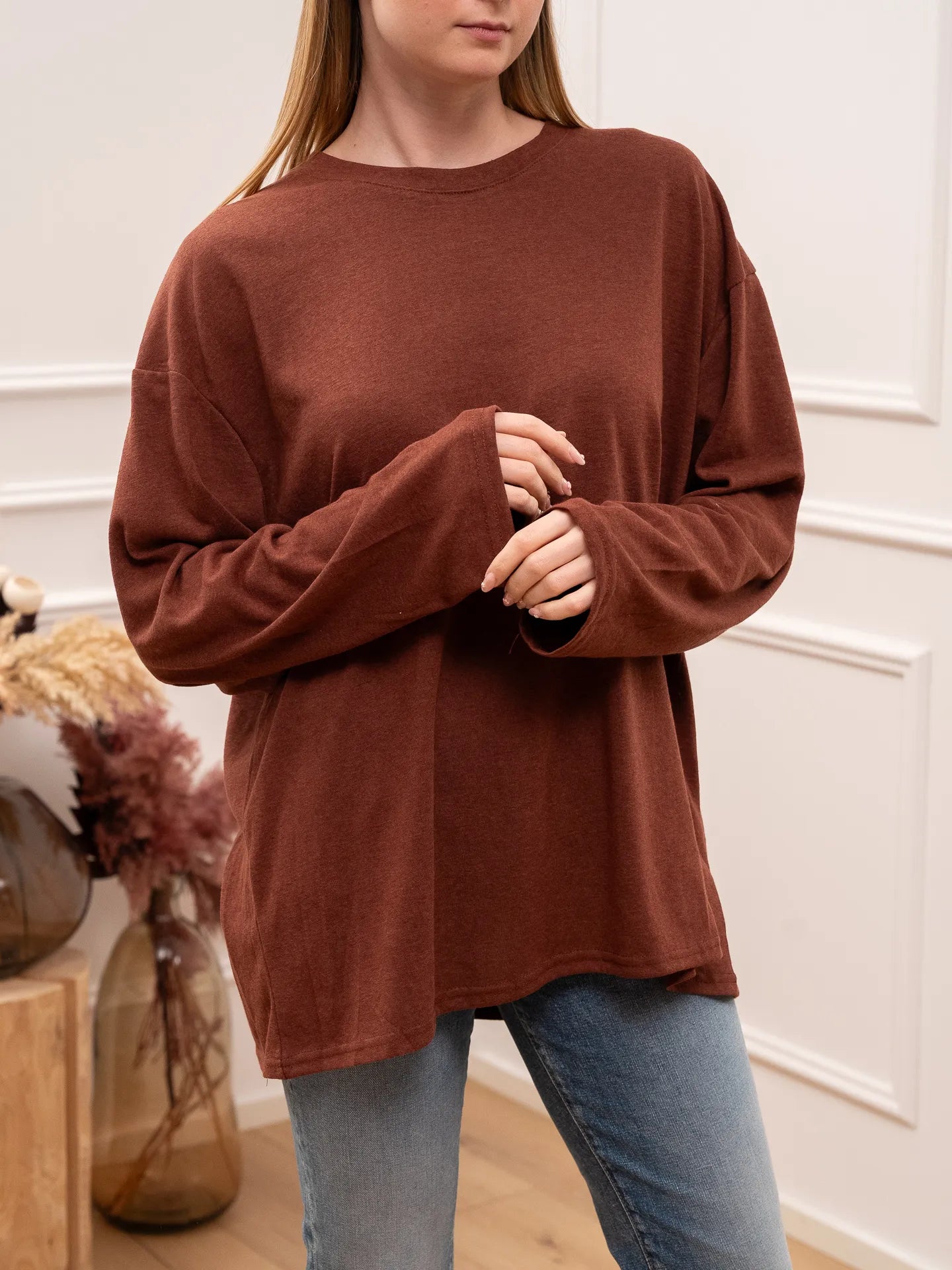 T shirt vedo non vedo cognac - Crispy