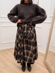 Gonna in flanella moro stile camicia - Dixie