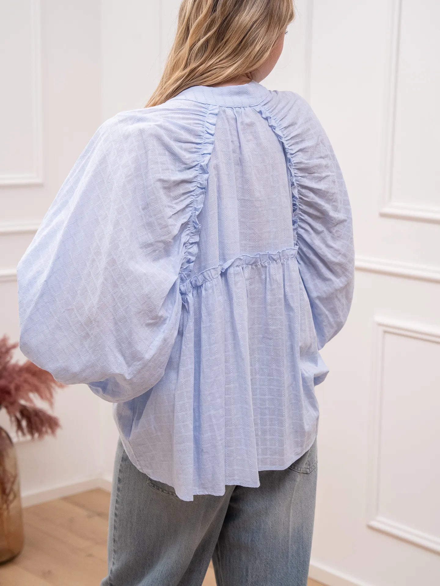 Camicia Waffle celeste - Crispy