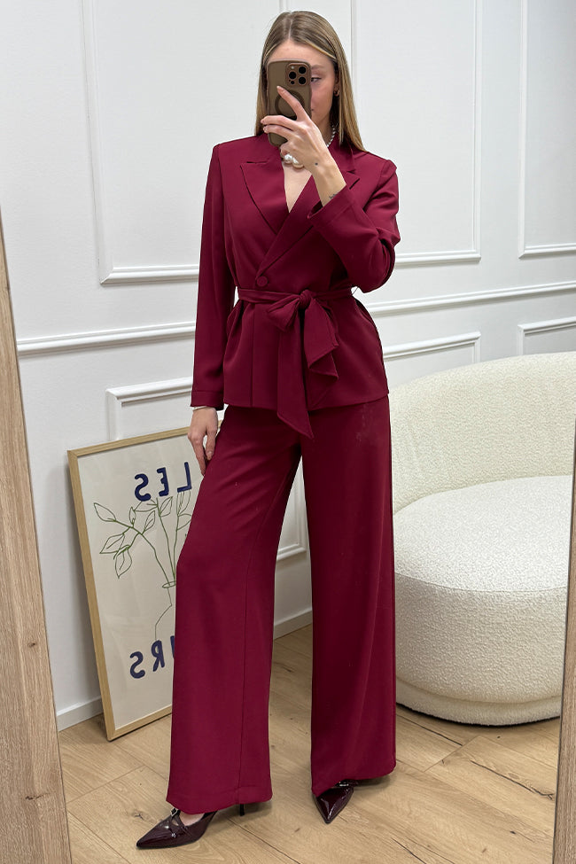 Completo giacca cintura e pantalone ribes - Kontatto