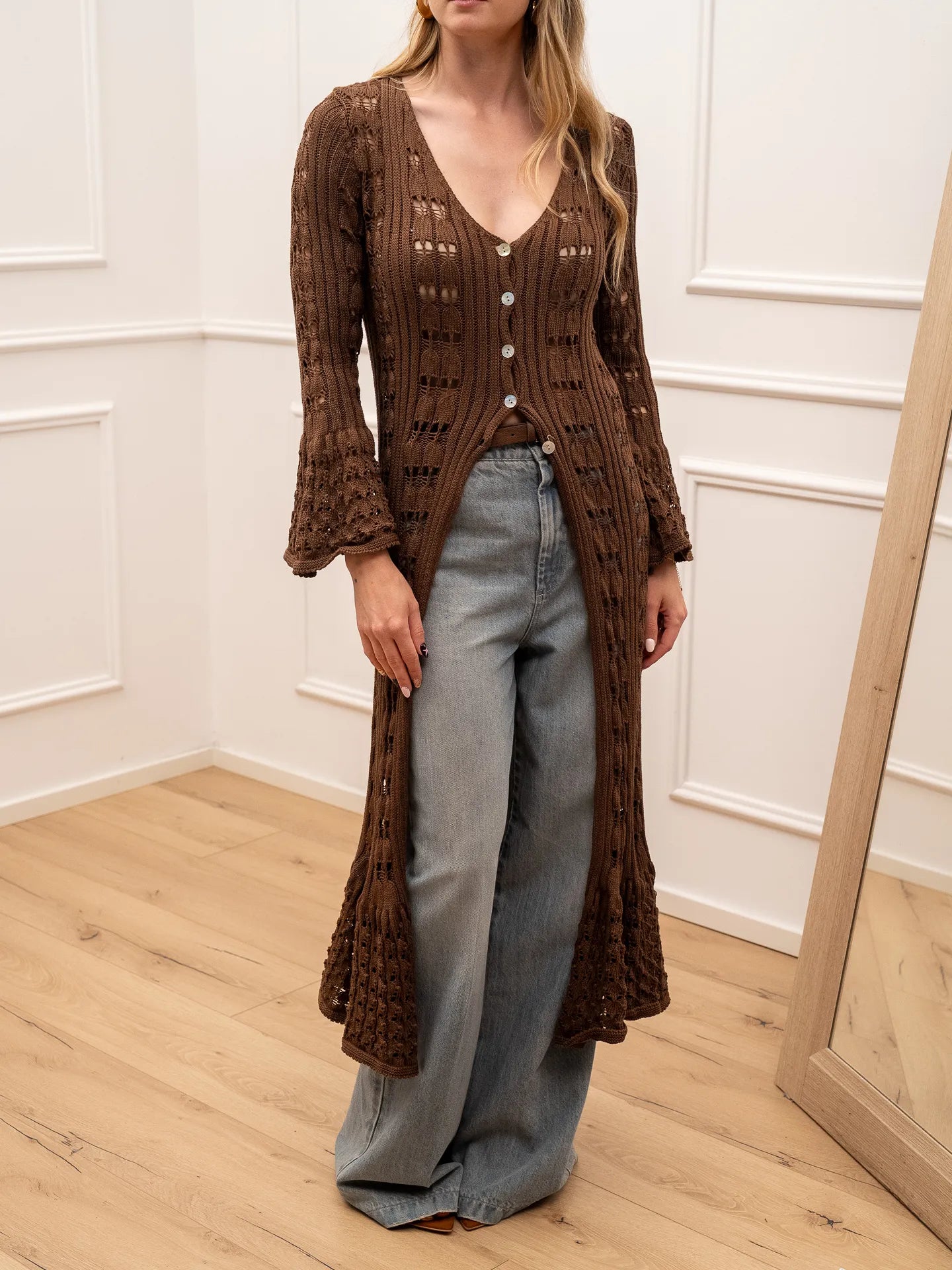 Maxi cardigan Pietrasanta crochet kinder - Crispy