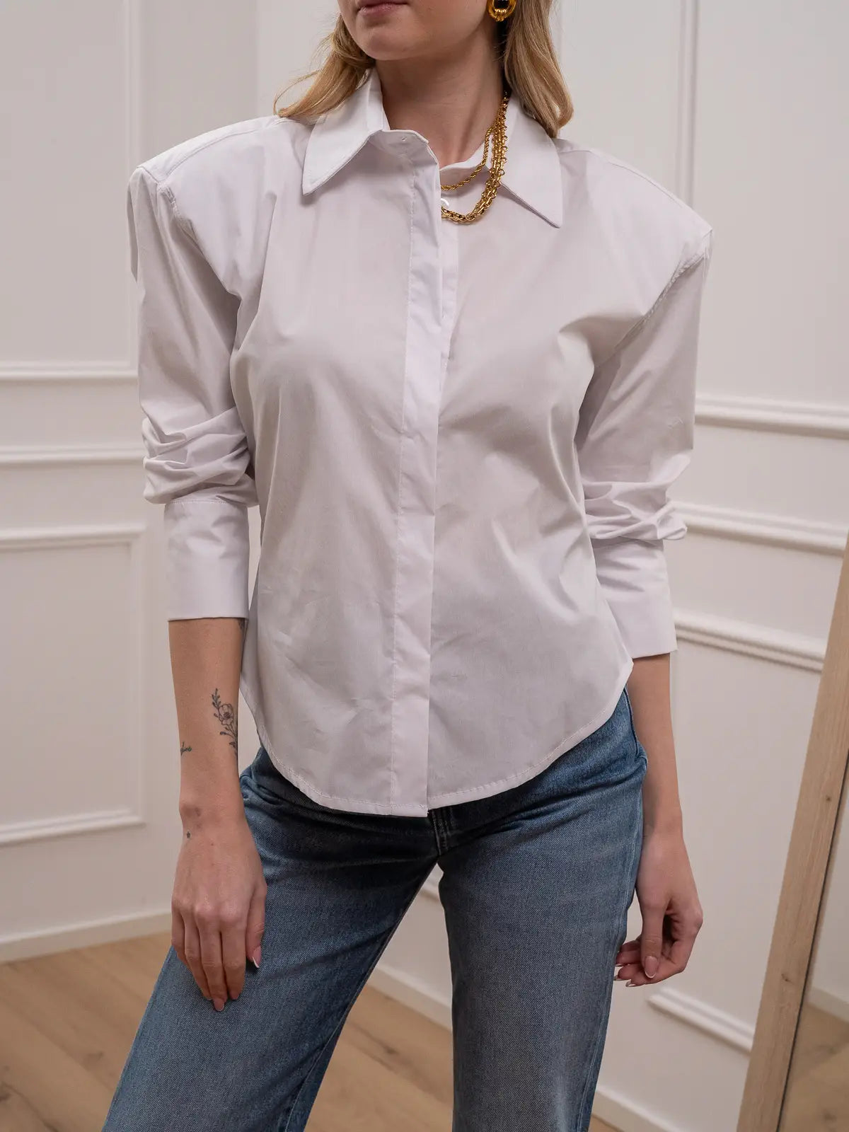 Camicia con maxi spalline bianca - HaveOne