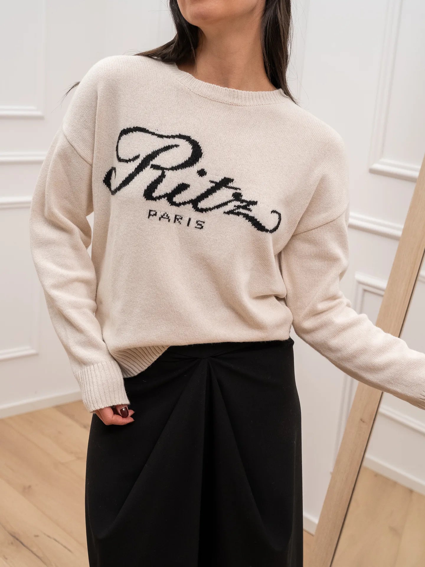 Maglia girocollo Ritz panna - Tensione In