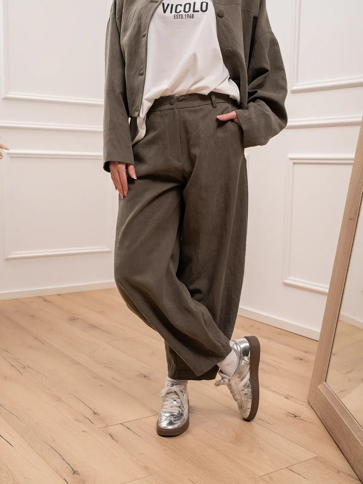 Pantaloni in lyocell salvia ballon fit - Vicolo