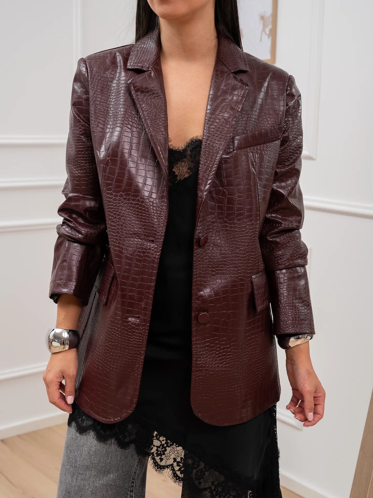 Giacca boy cocco bordeaux - SoAllure