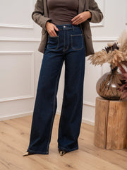Jeans Plaza denim scuro con taschine - HaveOne