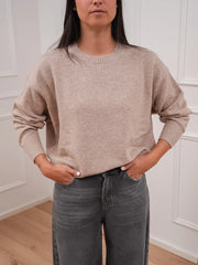 Maglia girocollo castoro in 100% lana - Tensione In