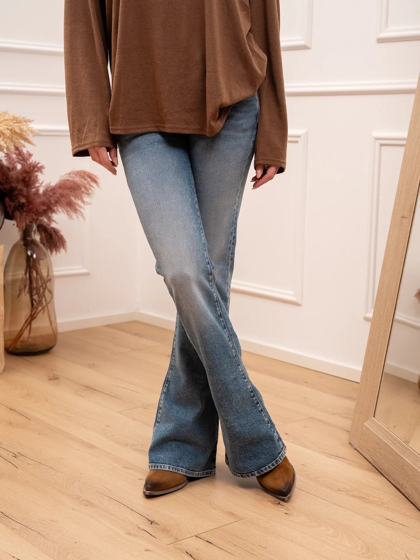 Jeans Kendy a zampa vita bassa - Icon Denim