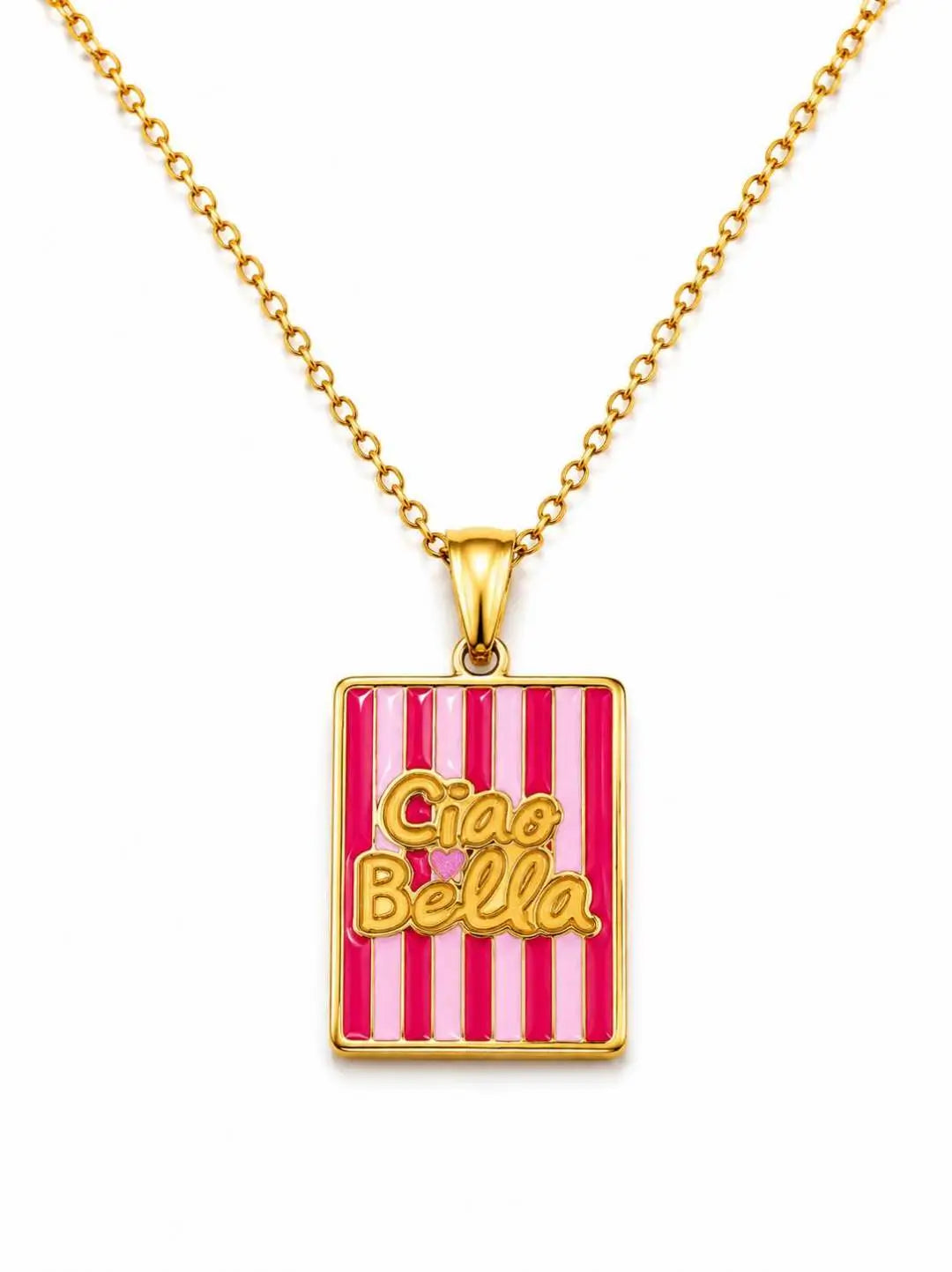 Collana Ciao Bella rosa e fucsia - Calibro Shop