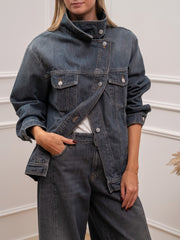Giacca denim Maite collo alto - Vicolo