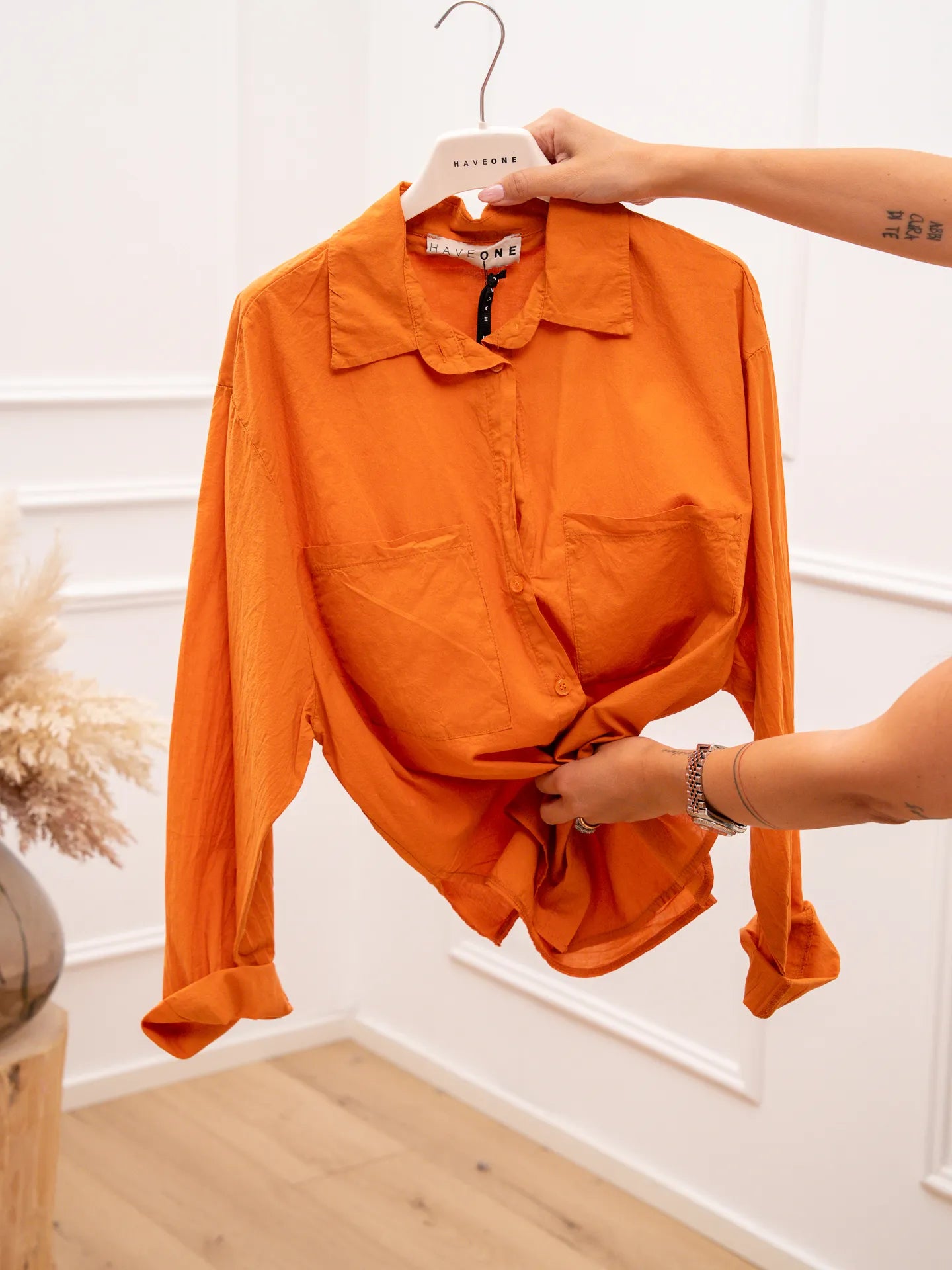 Camicia Essential papaya doppia tasca - HaveOne