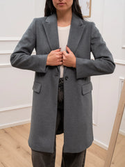 Cappotto slim fit grigio ad un bottone - Dixie