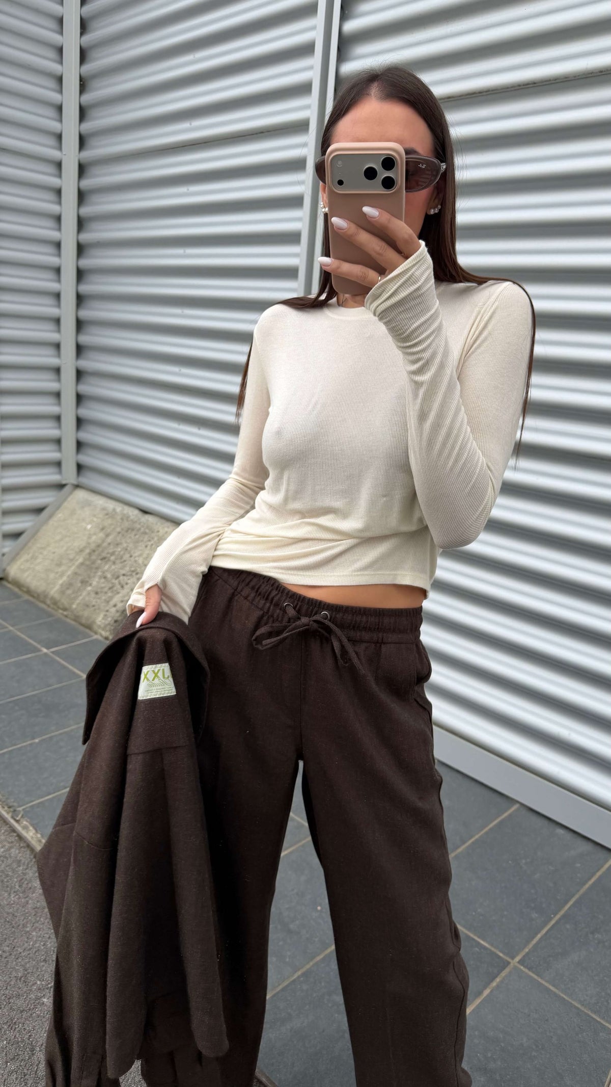 Maglia manicotto a costine misto cashmere - Tensione In