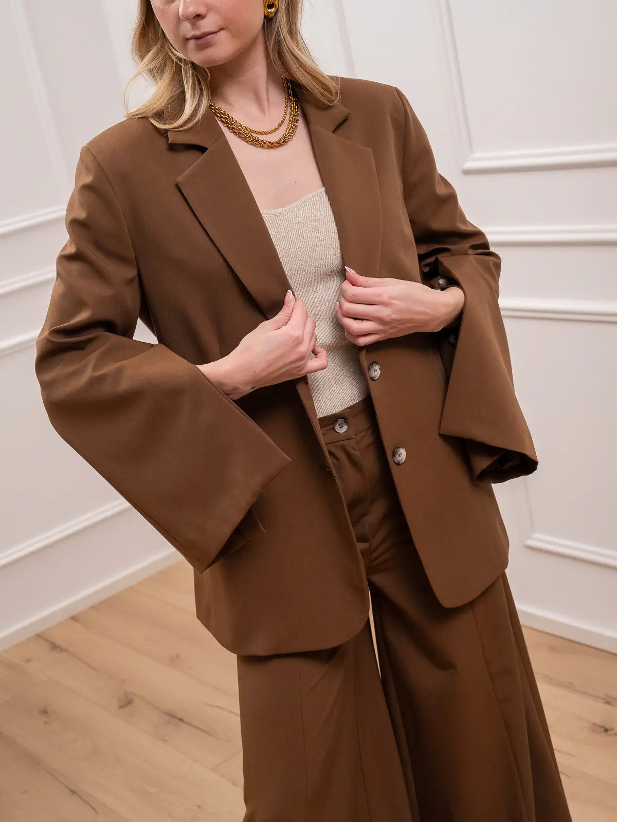 Giacca biscotto con cinturina sul retro - Vicolo