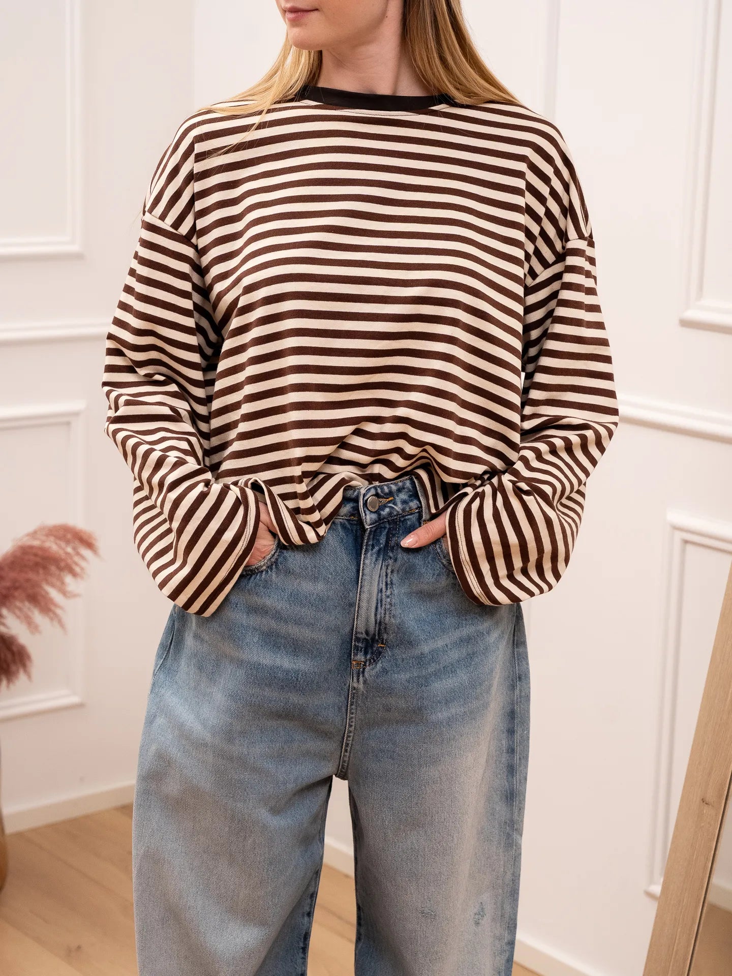 T shirt Stripe burro e cioccolato - Crispy