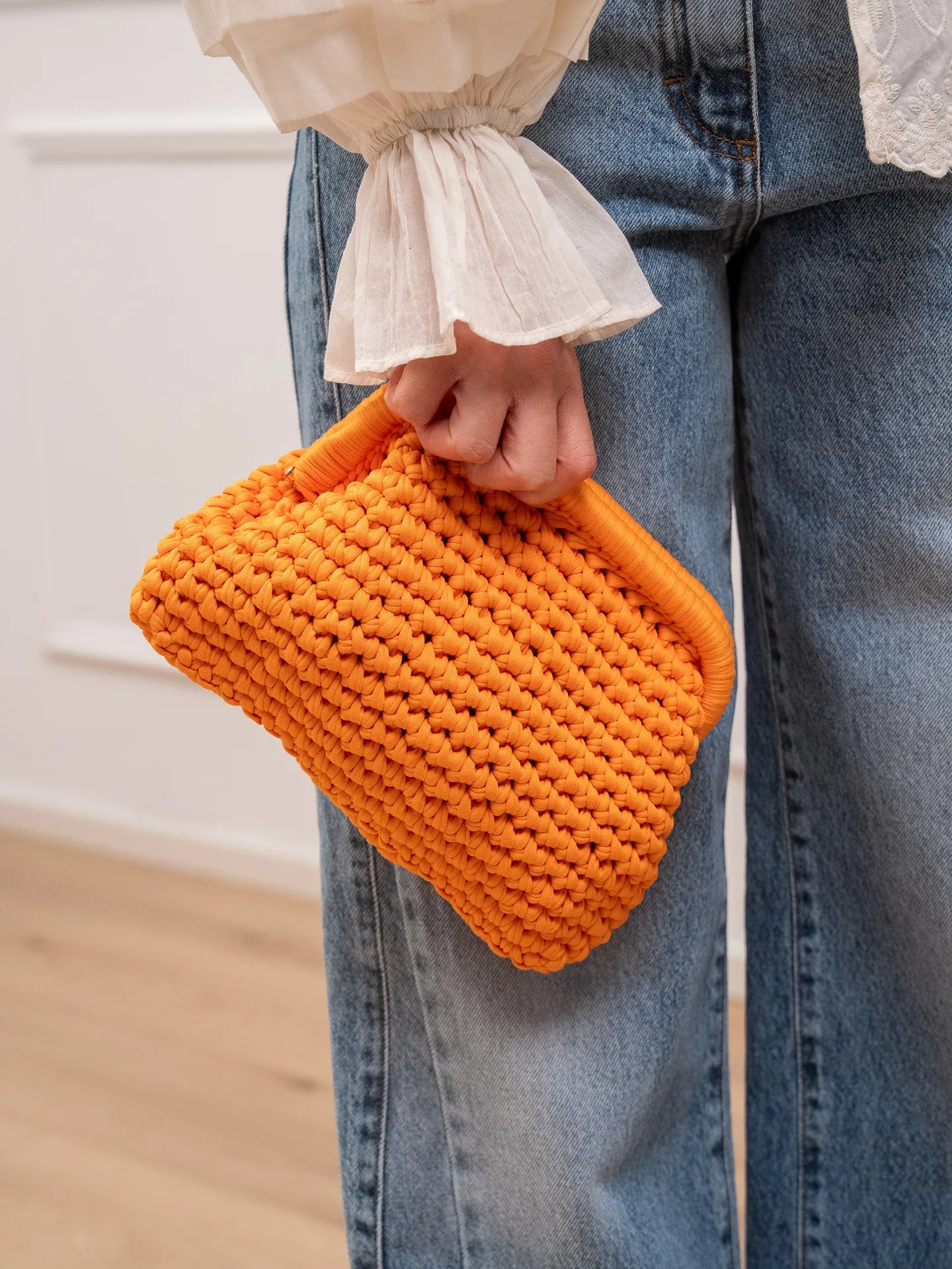 Borsa pasticcino crochet arancio - Calibro Shop