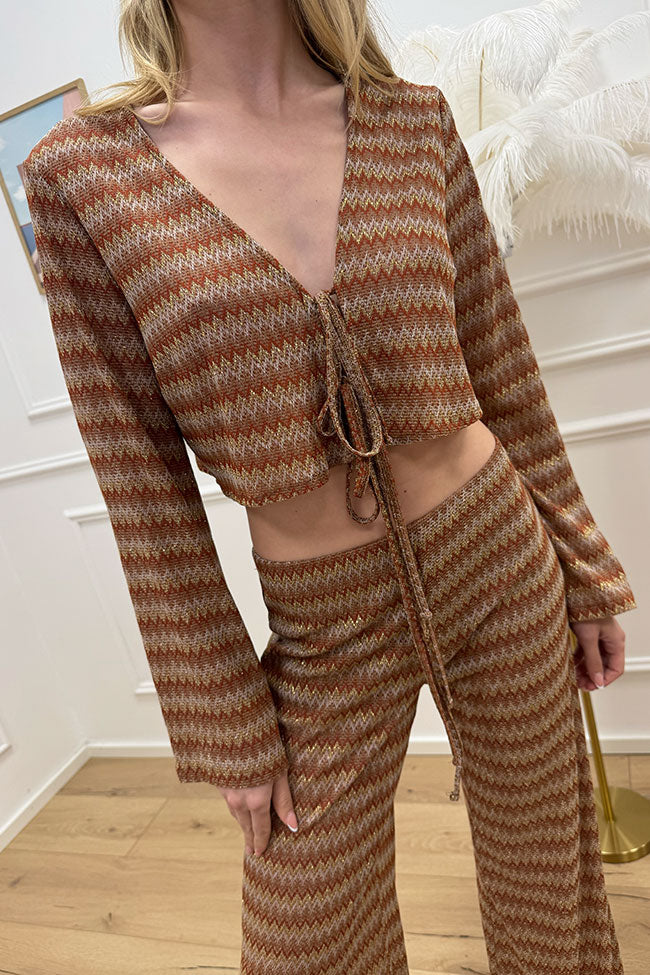 Top Missoni lurex zig zag ruggine - HaveOne