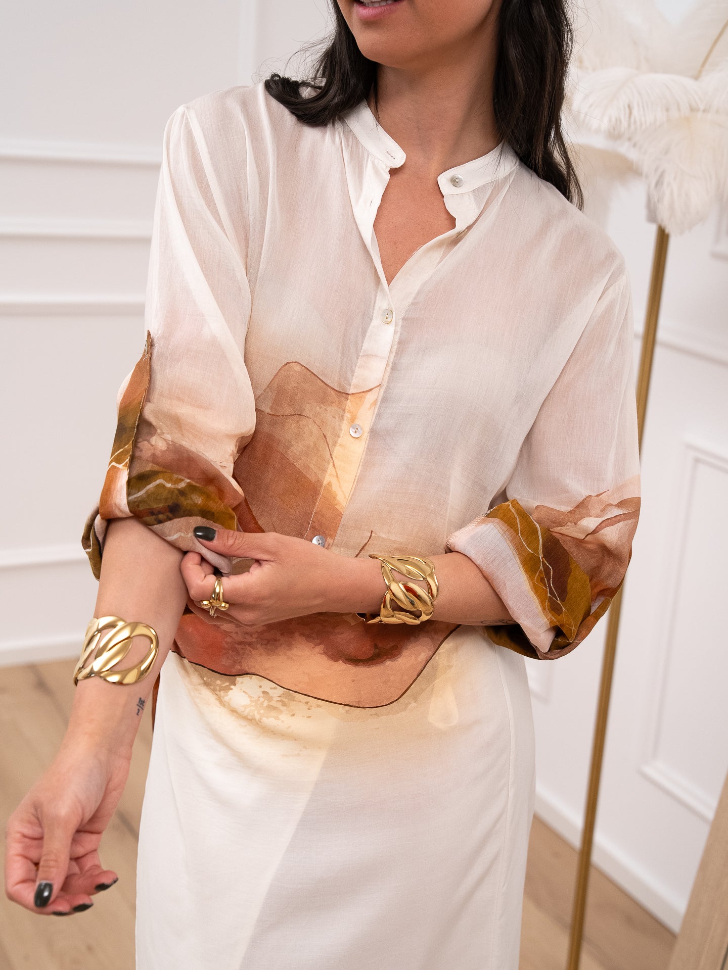 Camicia coreana stampa Sahara - HaveOne