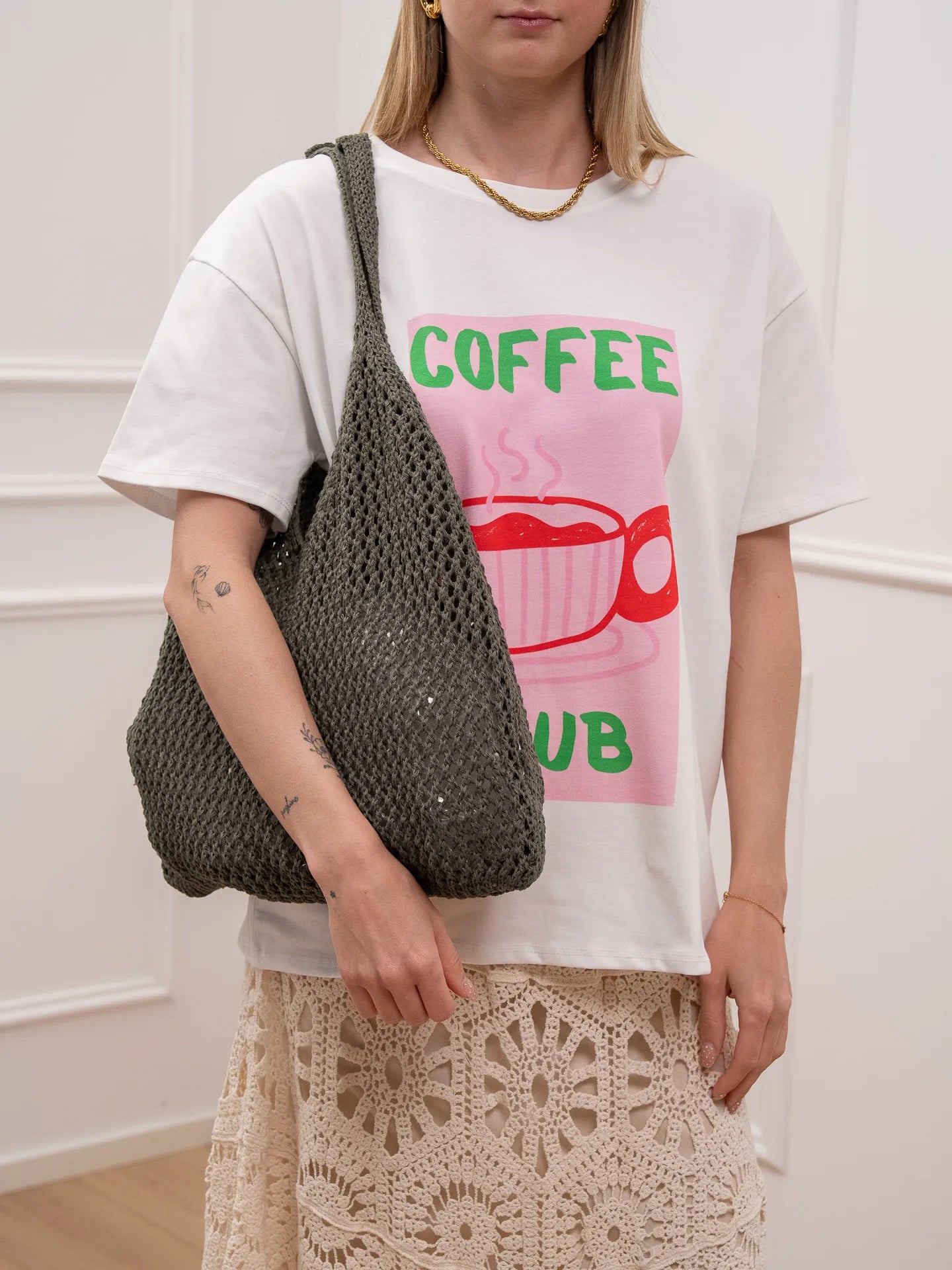 Borsa shopper crochet militare - Calibro Shop