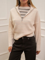 Maglia polo zip con canotta pasta, grigio e tortora - HaveOne