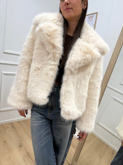 Pelliccia Sissy panna crop - HaveOne