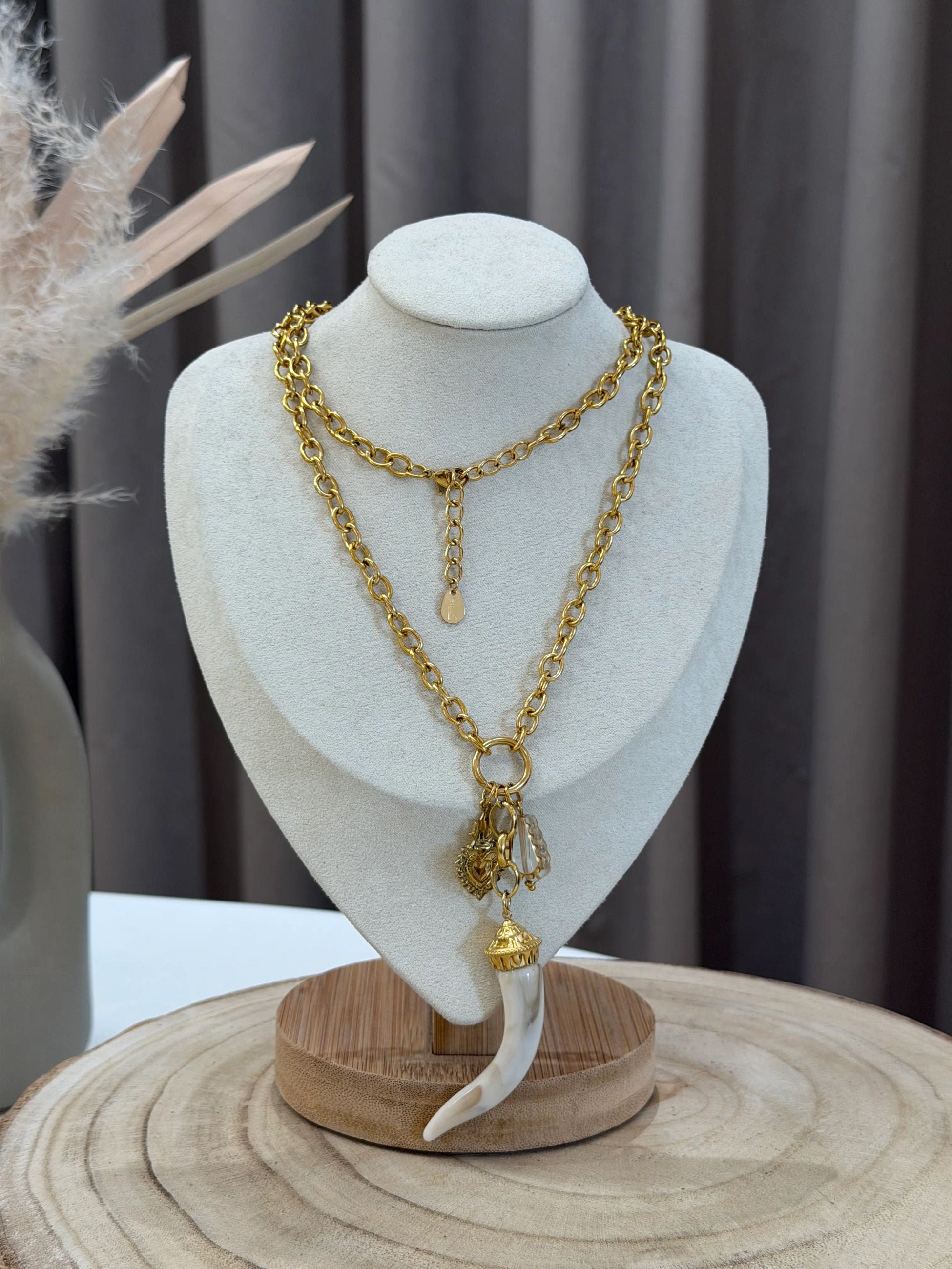 Collana corno avorio lunga - Calibro Shop