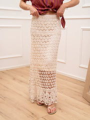 Gonna rete crochet naturale - HaveOne