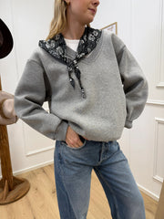 Felpa grigia con bandana - Dixie