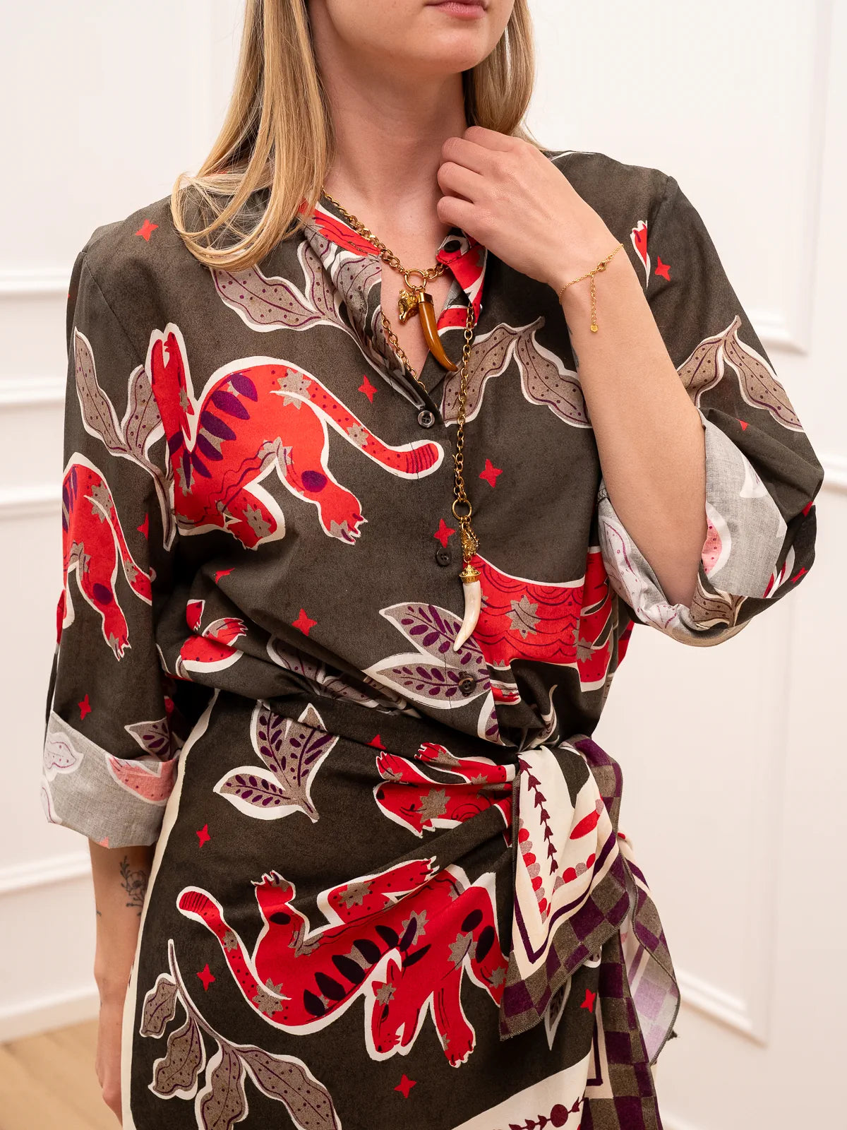 Camicia fantasia Jungle verde - HaveOne