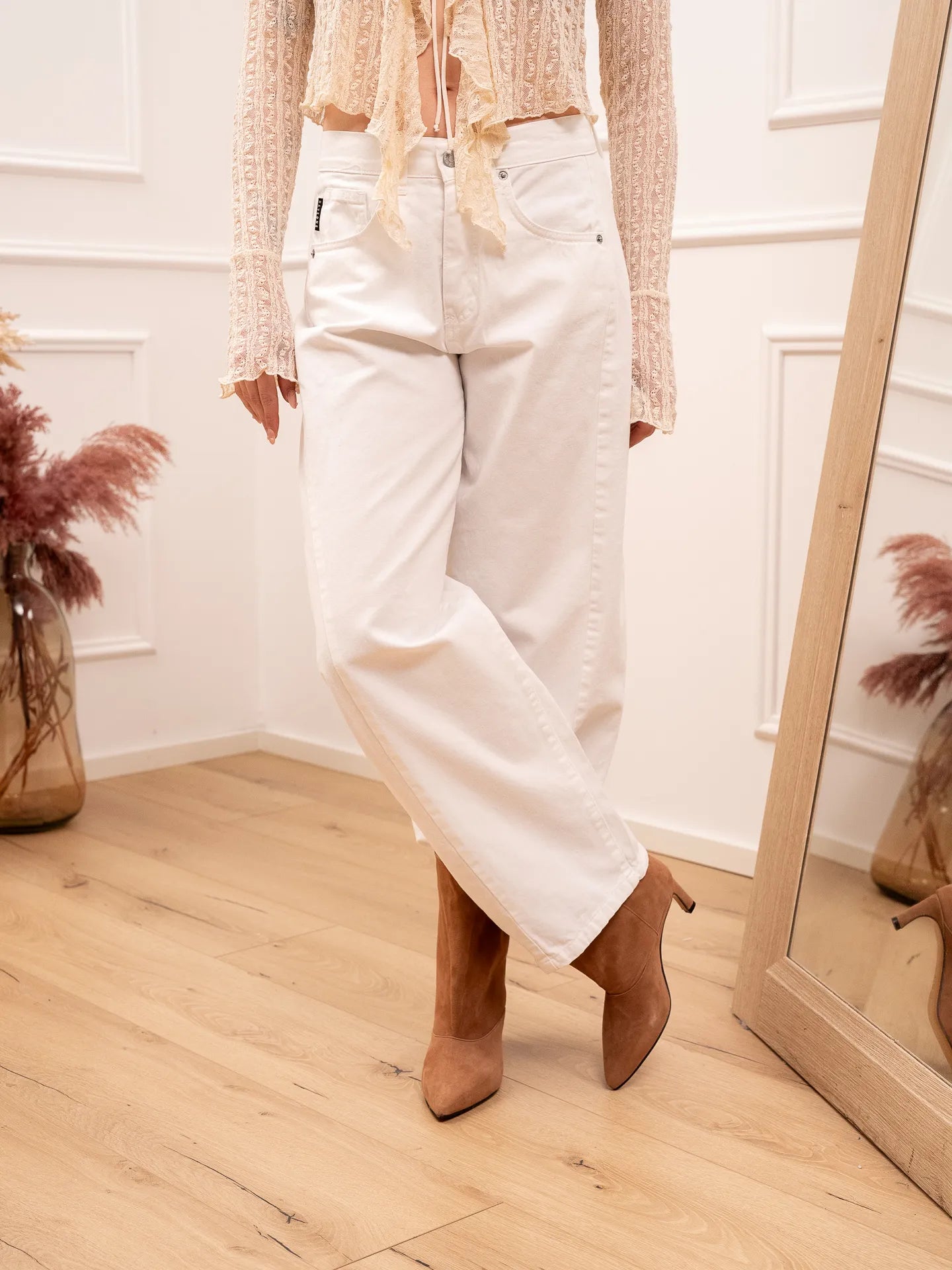 Jeans bianco Lucy barrel fit - HaveOne
