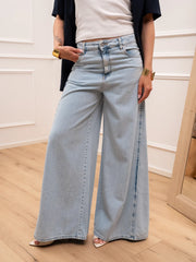 Jeans Cleo gamba larga con spicchi laterali - Vicolo