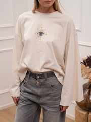 T shirt Eye manica lunga scampanata - Vicolo