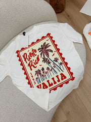 T shirt latte stampa Puerto Rico sul retro - HaveOne