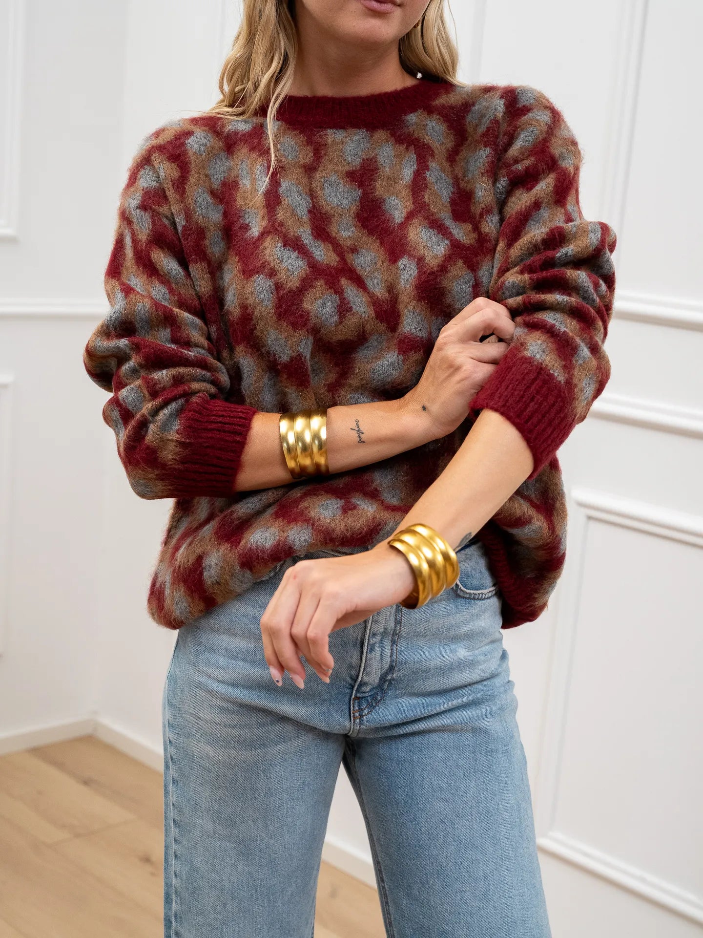 Maglia jacquard maku vino oversize - HaveOne