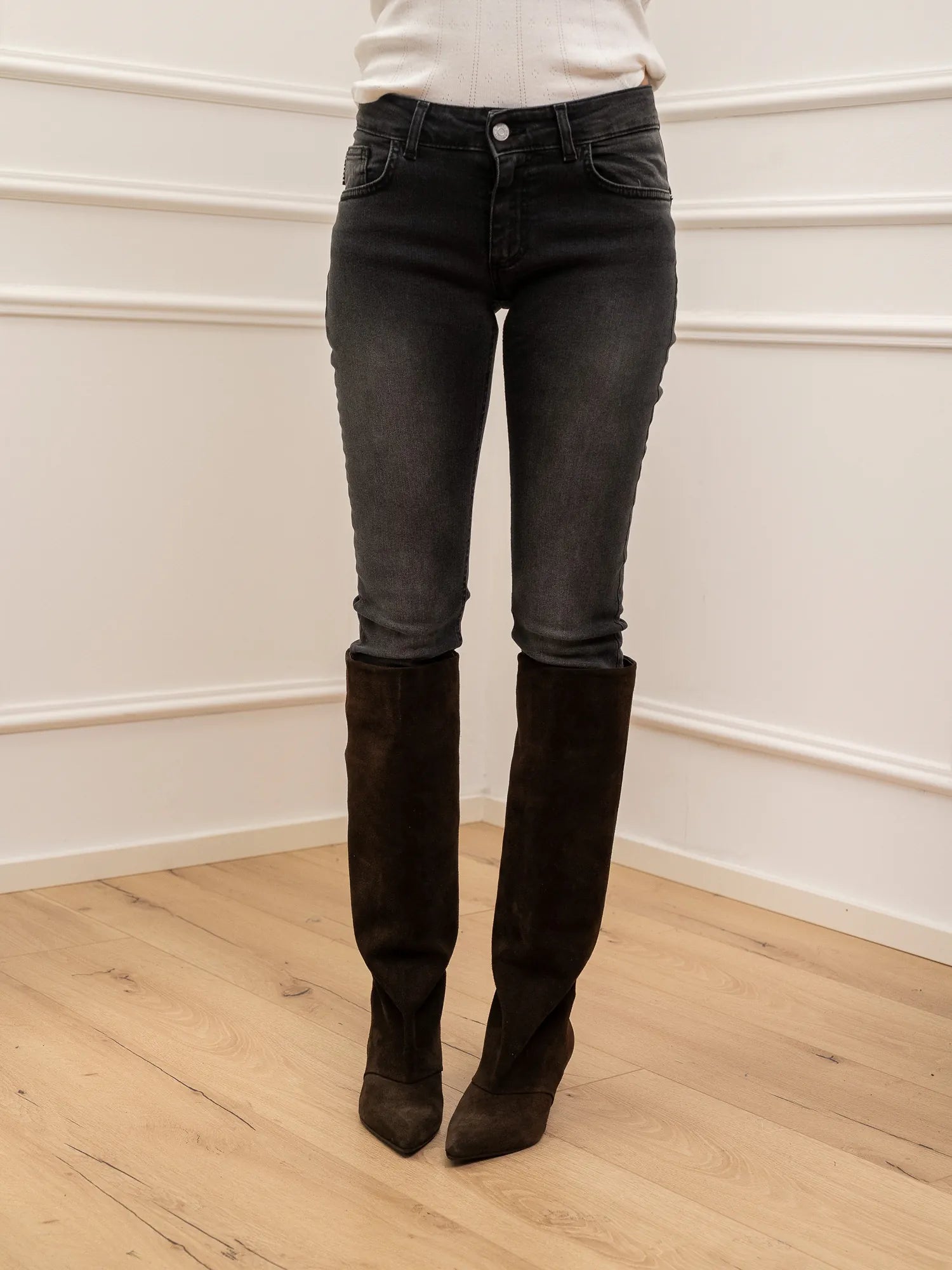 Jeans Adele skinny in denim nero - HaveOne