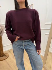 Maglia bordeaux con spalline - Tensione In