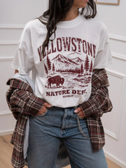 T shirt "Yellowstone" logo bordeaux - Vicolo