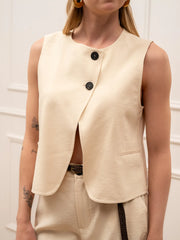 Gilet Noa burro a due bottoni - HaveOne