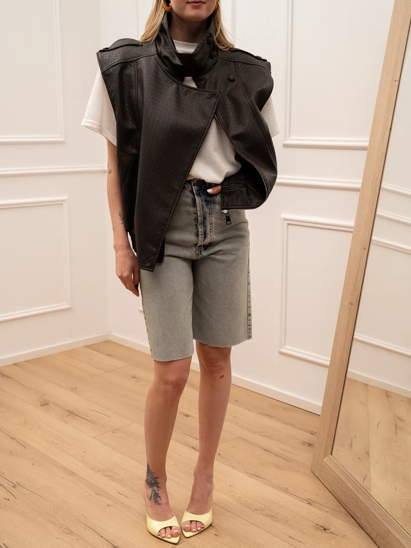 Bermuda Cage denim lavaggio acido - Tensione In