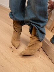 Stivaletto scamosciato deserto gambale arricciato - Ovyè