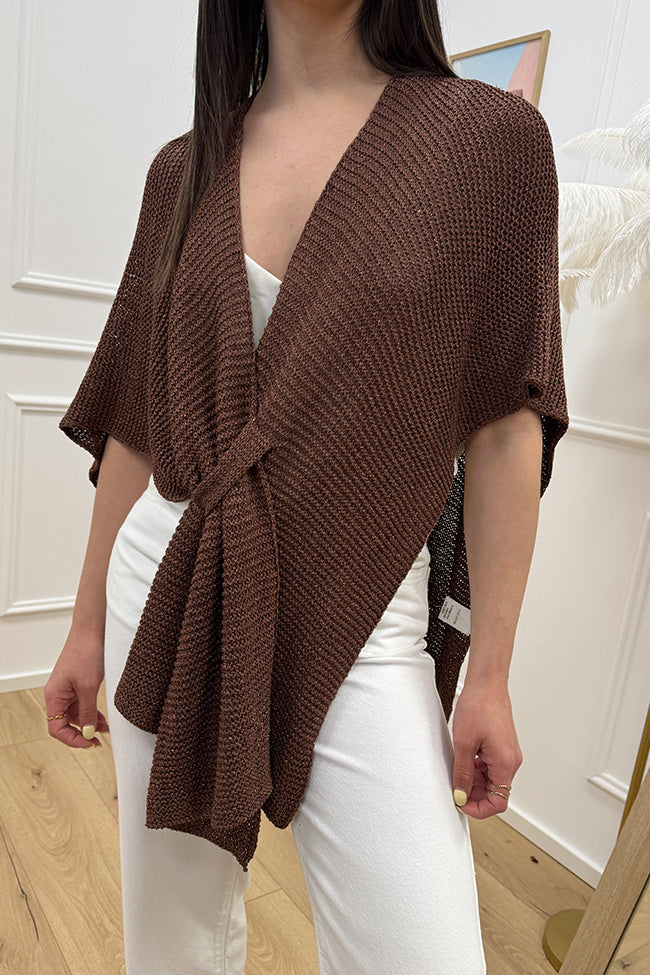 Mantella lamè moka con passante - Vicolo