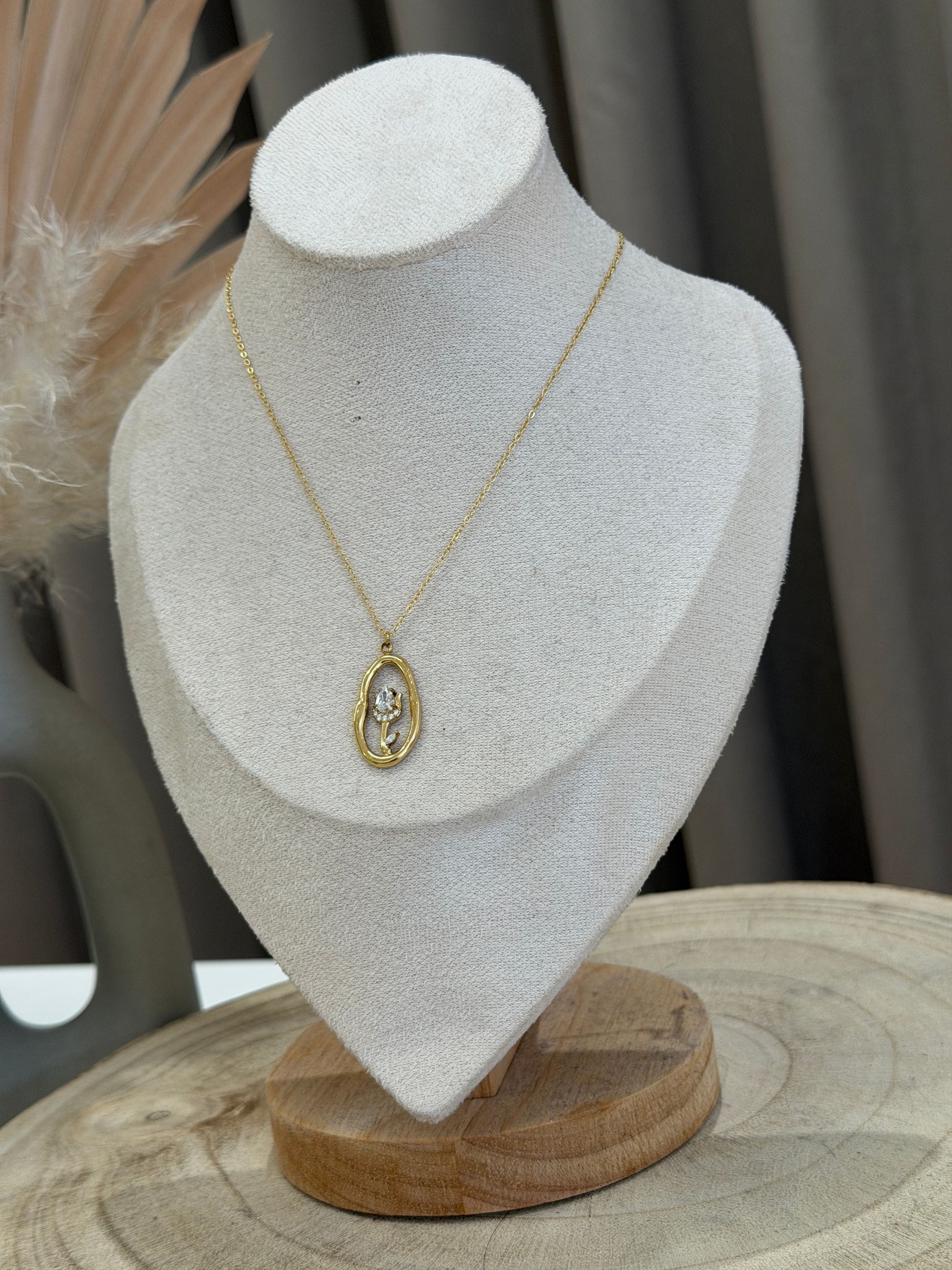 Collana Rose strass bianco - Calibro Shop