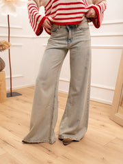 Jeans Dalila lavaggio vintage rotture sul fondo - Pinker Couture