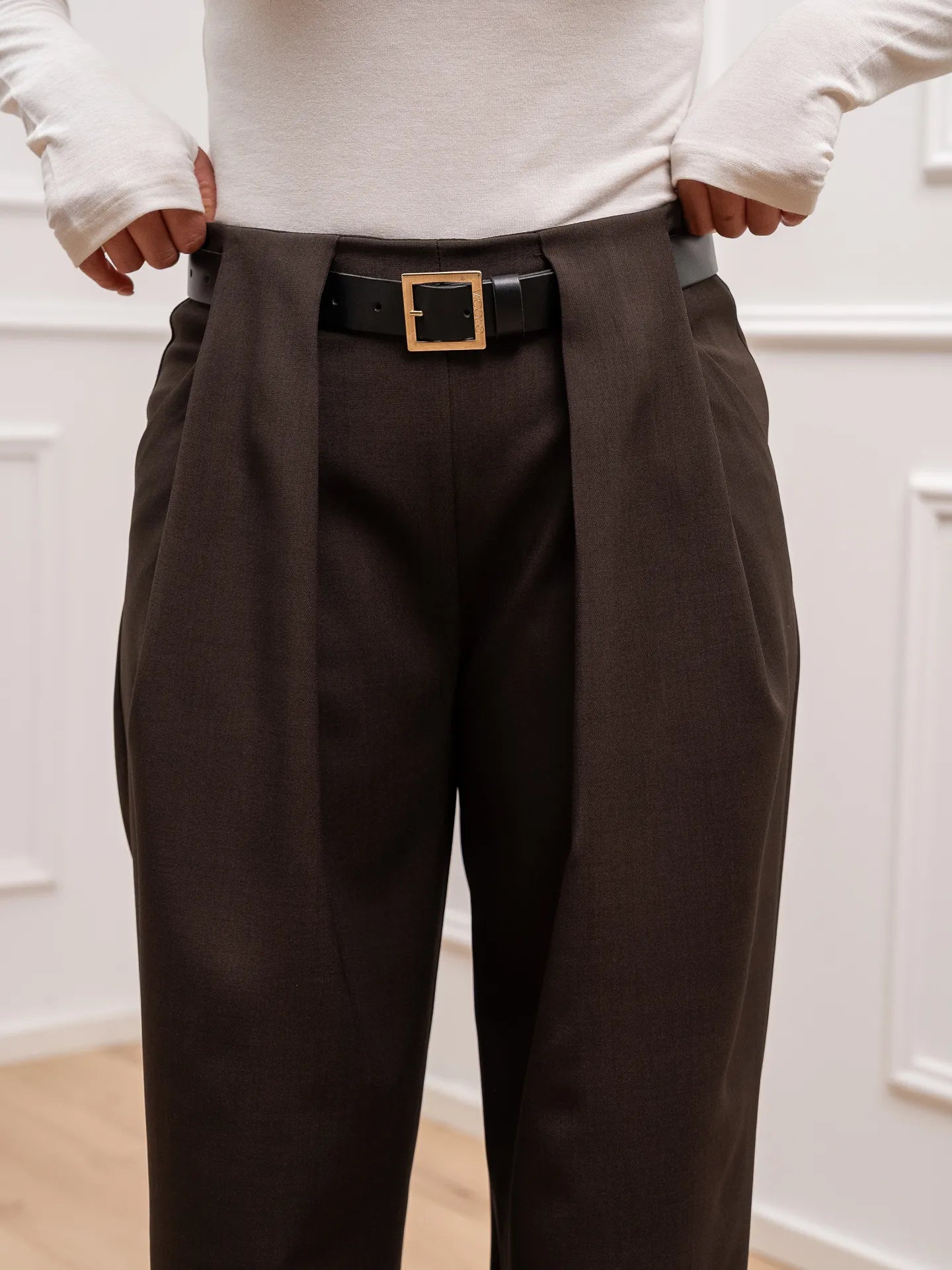 Pantaloni Ludo castagna fiammato - Vicolo