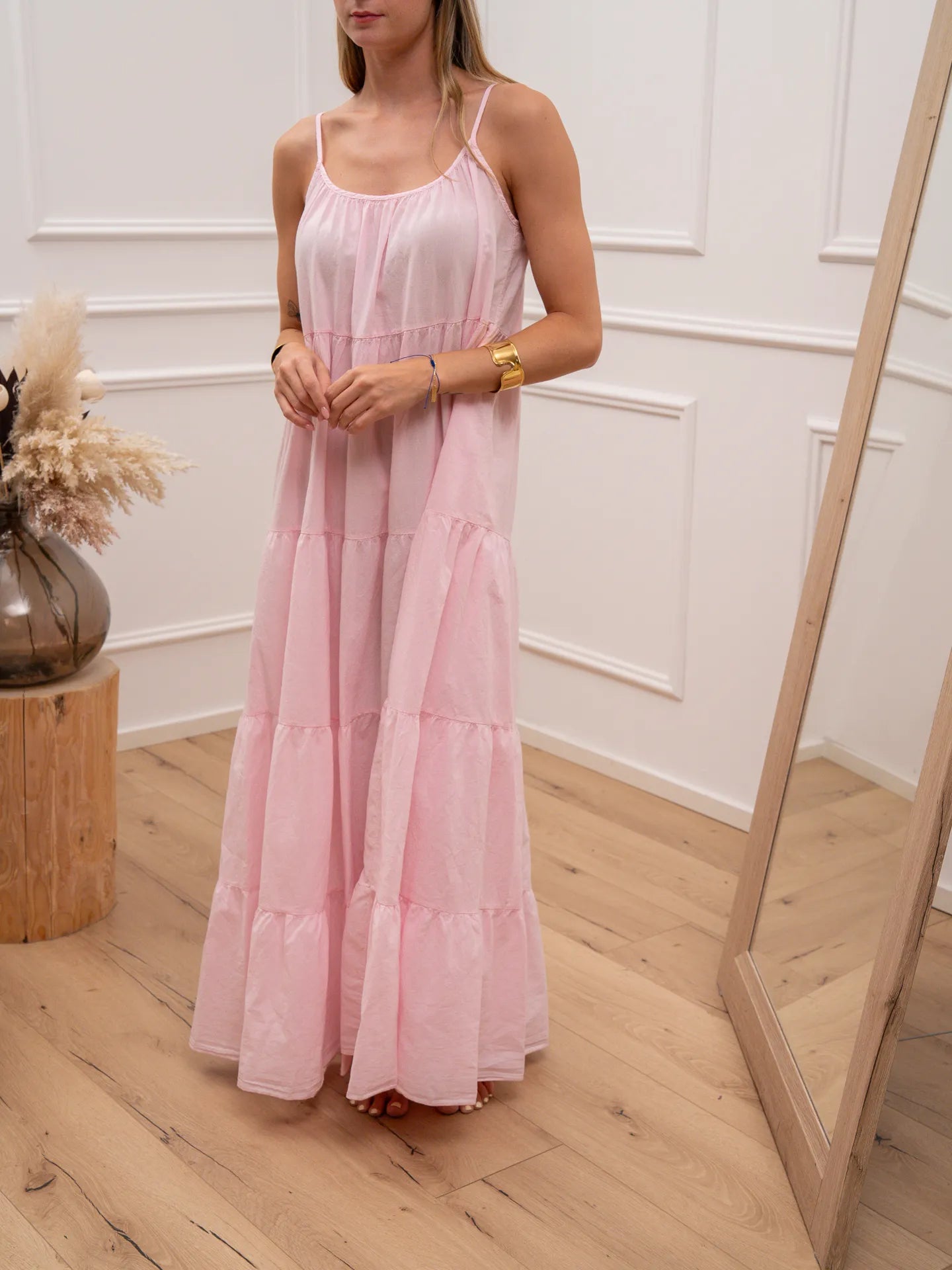 Vestito Balze lungo rose glace - Tensione In