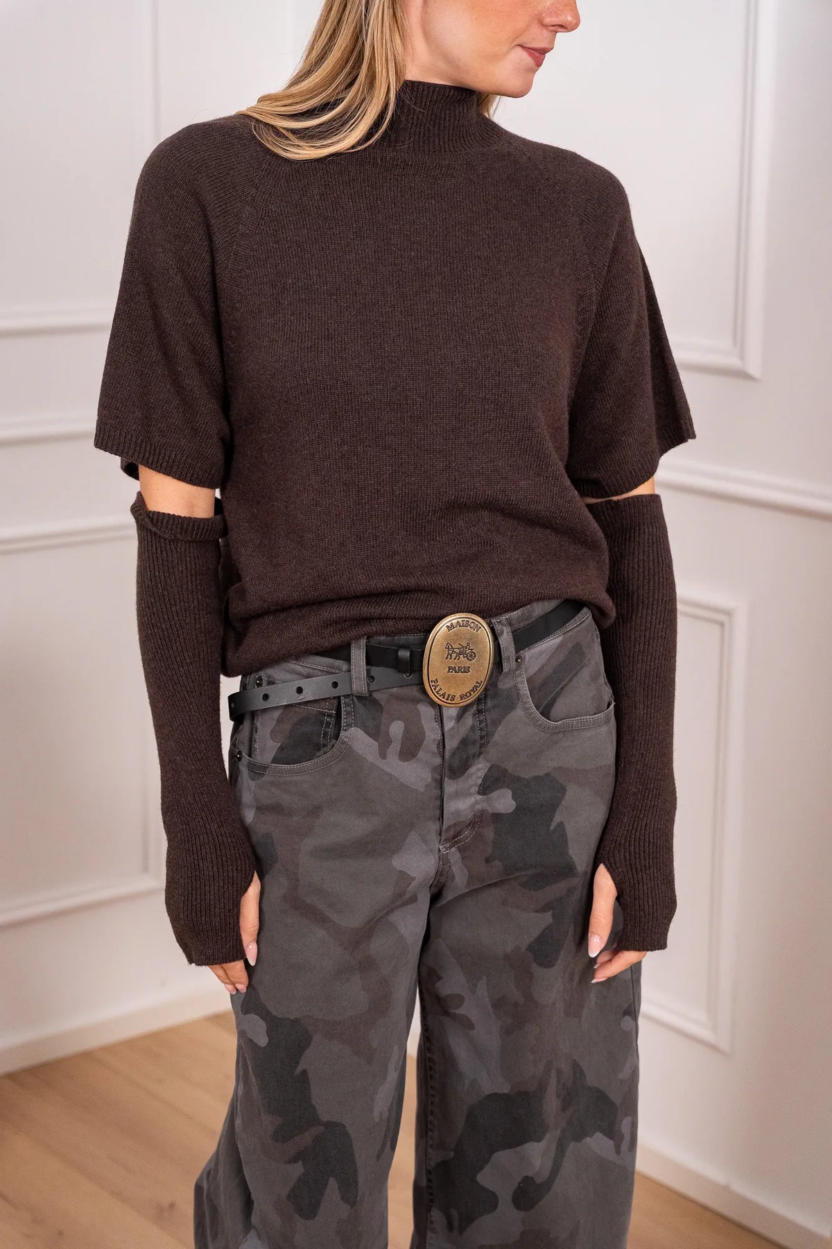 Maglia Break lana e cashmere con manicotti - Vicolo