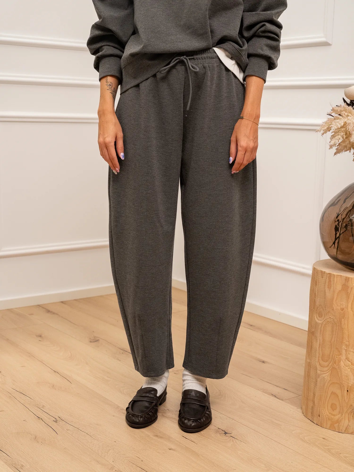 Pantaloni barrel in punto milano - You Decide