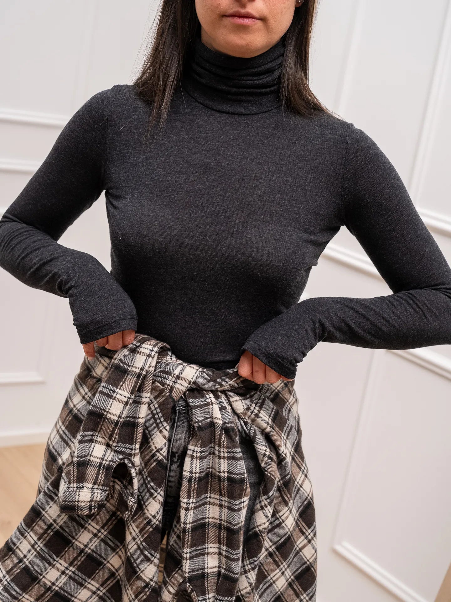 Dolcevita basic antracite con manicotti - Vicolo